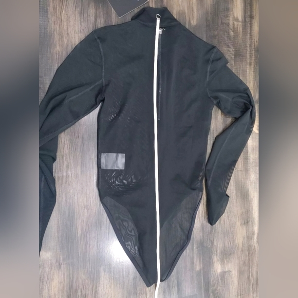 NWT Nike Sportswear Icon Clash Mesh Net Sheer See-through Bodysuit Black Small - Picture 11 of 16